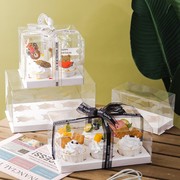 纸杯蛋糕包装盒透明加高甜品，打包盒烘焙马芬杯6粒杯子蛋糕包装