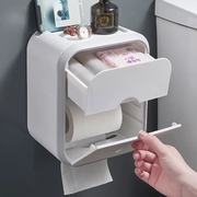 卫生间纸巾盒壁挂式防水厕纸盒，免打孔抽纸盒厕所，卫生纸卷纸置物架