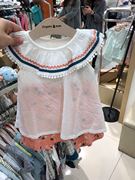 韩国中小童装 22夏女童宝宝白色大圈领泡泡棉背心裙 短裤套装