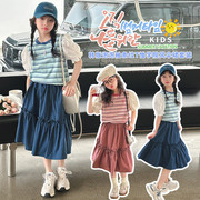 女童夏季韩版儿童纯棉背心短裙2件套薄款2024中大童两件套潮