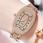 满钢带手表时尚潮流镶钻气质女士手表机芯防水表休闲石英国产腕表