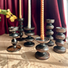 加安加丽法式复古烛台欧式轻奢中古仿木摆件美式蜡烛餐桌葫芦装饰