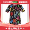 香港直邮VERSACE 范思哲 深蓝色男士花朵图案短袖T恤 A77276-A229