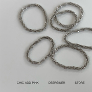 925纯银戒指女小众设计ins潮，时尚简约冷淡风个性复古细圈指环素戒