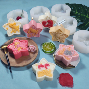 十二星座慕斯蛋糕硅胶，模具网红五角星甜品，果冻冰淇淋月饼手工皂模
