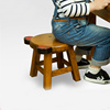 简美丽家儿童实木小板凳创意换鞋凳小熊圆凳子时尚创意矮凳板凳
