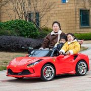 儿童电动车四轮带遥控宝宝汽车男女小孩玩具车可坐大人亲子款双座