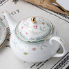骨瓷茶具套装日式咖啡壶，咖啡杯碟田园风，茶壶茶水杯子下午茶茶杯