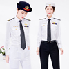 海员制服飞行员衬衫女衬衫，夜店帅气肩章，个性潮流机长空姐制服长袖