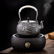 铁壶铸铁泡茶南部老铸铁壶煮茶炉进口高端砂铁壶无涂层铸铁壶