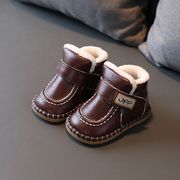 宝宝棉鞋婴儿学步鞋软底-一岁男女小童，幼儿加绒加厚雪地靴冬季
