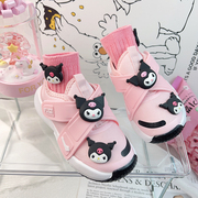 粉色魔术贴女童春季夏季帆布鞋低帮单鞋布鞋轻便板鞋2024春款
