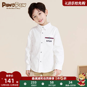 商场同款PawinPaw小熊童装23年春男童儿童翻领衬衫休闲
