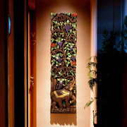 泰国木雕挂件实木雕花板东南亚风格，客厅背景大象墙饰餐厅装饰壁挂