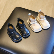 女宝宝靴子冬季婴儿软底学步鞋小童加绒鞋子保暖棉鞋婴幼儿公主鞋