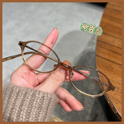超轻椭圆小框素颜眼镜近视眼镜女网红韩版可配高度数装饰眼睛框镜