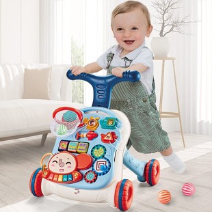 婴儿学步车多功能个月宝宝手推车，学走路防侧翻，益智玩具助步滑行车
