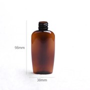 60ML毫升扁棕瓶配鸭嘴粉泵化妆品分装瓶PET乳液瓶空瓶子塑料P