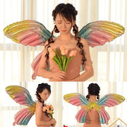 急速大号天使蝴蝶翅膀气球玩具儿童生日派对布置拍照表演装 5