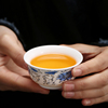 功夫小喝茶杯陶瓷茶盏茶碗家用单个品茗杯高白骨瓷主人杯家用泡茶