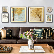 创意组合客厅挂画美式装饰画，现代简约抽象画，欧式玄关画沙发墙壁画