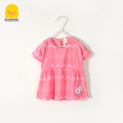 黄色小鸭女童短袖T恤儿童夏季薄款宝宝上衣韩版洋气轻薄2-4岁夏装
