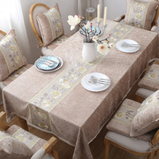 欧式桌布布艺仿棉麻，小清新长方形台布现代简约中r式美式茶几餐桌