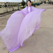 禅舞服度母纱女士防晒披肩5米超大浅紫色丝巾长款糖果色薄款围巾