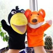 狐狸和乌鸦的故事道具张嘴手偶儿童玩具动物手套幼儿园安抚玩偶