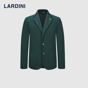 lardini意大利进口纯羊毛，针织西服墨绿色，商务休闲单西男西装外套