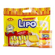 越南进口LIPO面包干片丰灵白巧克力鸡蛋奶油早餐饼干小零食品饼乾