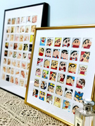 正方形铝合金画框48 36 100多宫格情侣结婚儿童照片素描格子相框