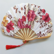 龙扇日式日本和风扇子，折扇折叠女式古典旗袍，走秀贝壳扇古风