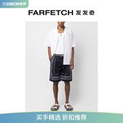 Etro男士几何图案印花西服短裤FARFETCH发发奇