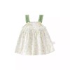 婴儿连衣裙可爱儿童田园吊带裙碎花绿色夏季纯棉A类淑女裙子全棉