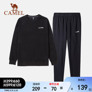 骆驼运动套装男士2024春夏套头衫卫衣长裤卫裤休闲服装跑步两件套