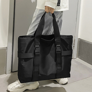 托特包男大容量单肩包大学生书包电脑包时尚通勤包男士旅行手提包