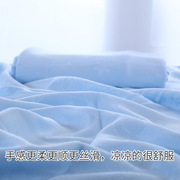 夏天盖(夏天盖)的薄毯子竹纤维盖毯毛巾被，单人薄夏凉被双人毯子夏季冰丝毯