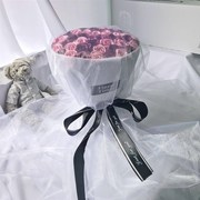 生日新婚礼物创意 99朵玫瑰大A花束香皁花情人节送花 女友表白惊