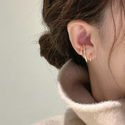 925银针小众设计感耳环女耳挂高级感耳钉气质戴出多耳洞独特耳饰