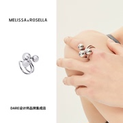 Dare买手店 melissa&rosella 三球戒指欧美复古小众原创设计饰品
