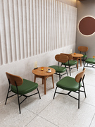 奶茶店桌椅组合咖啡厅卡座，沙发凳铁艺，桌子餐饮简约风格家具甜品桌
