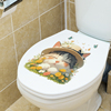 卡通浴室厕所瓷砖马桶贴纸防水自粘可爱猫咪蝴蝶寝室宿舍幼儿园