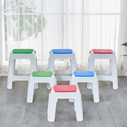 儿童拉手板凳大方家用成人餐桌凳凳加厚彩色圆凳高凳椅子塑料凳子