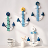地中海风格木质船锚装饰品挂件海洋风儿童房间玄关墙面壁饰挂饰