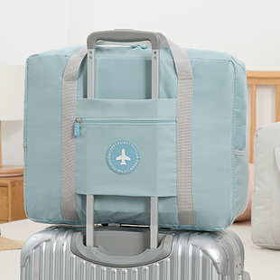 大容量旅行包女可折叠行李，待产包收纳(包收纳)袋子便携手提简约短途拉杆包