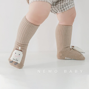 新生儿袜子0-1-3岁春秋纯棉可爱超萌公仔，婴儿袜子防滑宝宝地板袜