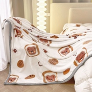 珊瑚绒毯子床单不掉毛单层双面绒，毛毯盖毯加厚冬季铺床双人绒被单