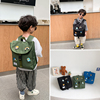 韩版时尚可爱儿童背包幼儿园，简约男孩大容量卡通徽章，女帆布双肩包
