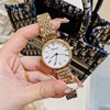 蒂米妮时尚女士手表，潮流表带韩版白色，表盘不锈钢石英钢带国产腕表